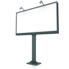 Fototapeta premium Outdoor billboard on white background