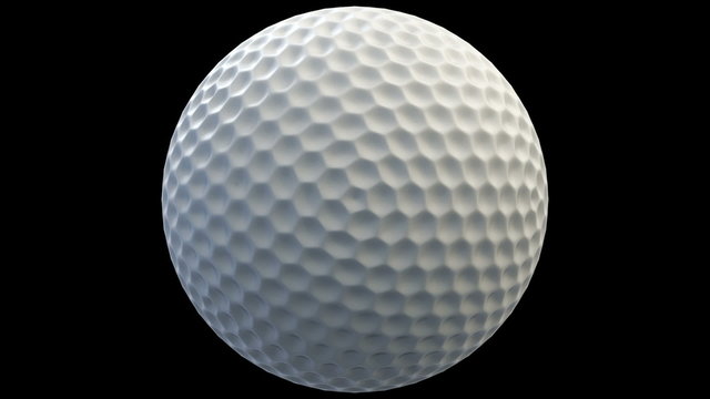 Loopable rotating golf ball with alpha chanel