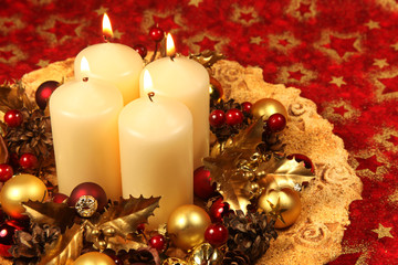 Christmas decoration with candles