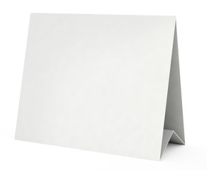 3d blank white form on white background