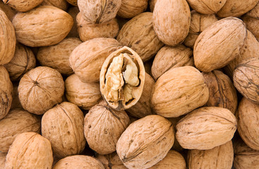 whole and hulled walnuts