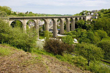road viaduct, Dinan, Brittany, France