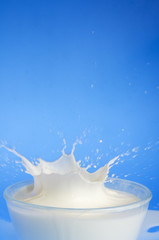 Milk splash close-up