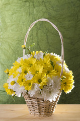 Flowers in basket