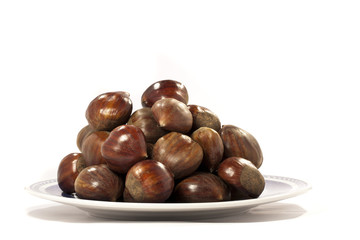 chestnuts on a plate