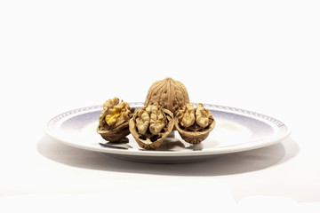 walnuts on a plate