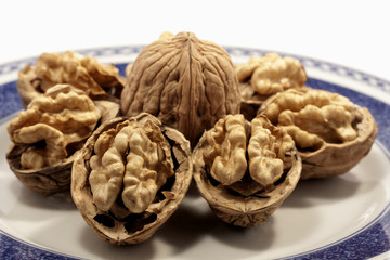 walnuts on a plate