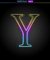 Neon letter  Y