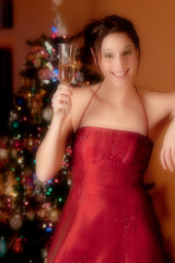 Pretty girl with champagne flute