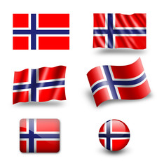norwegen fahne norway   set