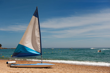 Sailing at the beach