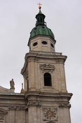 Fototapeta na wymiar tower of the cathedral in salzburg