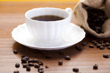 Cup of hot coffee