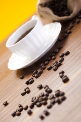 Obraz na płótnie Canvas Cup with beans coffee