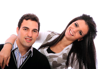 young couple standing together