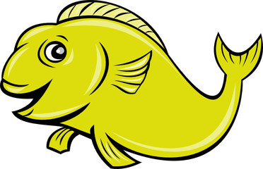 cartoon fish smiling
