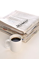 Cup of Coffee and paper