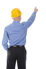 Businessman  in helmet