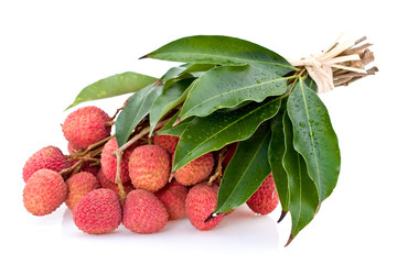 Grappe de litchis frais