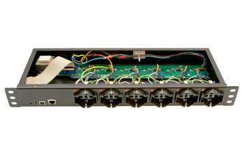 sezione di una multipresa elettrica