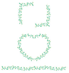 葉っぱフレーム　ボーダー