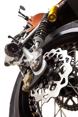 Motorcycle brake close up