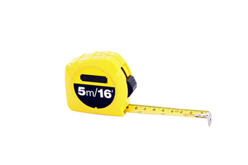 measuring tape for construction isolated on white