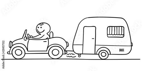 &quot;figur im auto mit wohnwagen&quot; Stockfotos und lizenzfreie