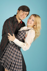 Dancing loving couple