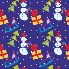 seamless pattern with christmas items