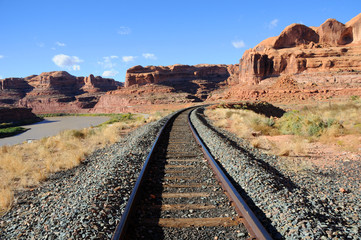 Potash Railroad through Sandstone Canyon