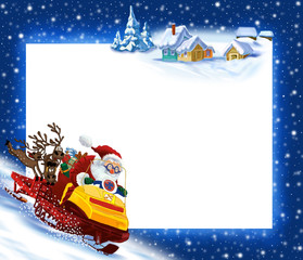 New Year's background Santa Claus