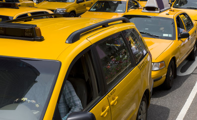 Yellow taxi in New York City