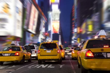Sierkussen Gele taxi op Time Square, New York City © vlad_g