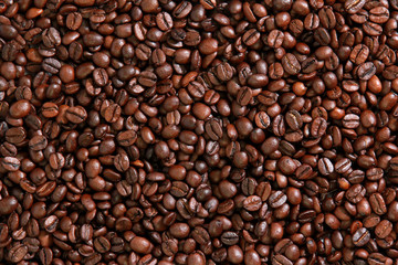Coffee grains background