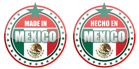 made in Mexico stamp isolated over a white background.