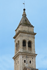 Fototapeta na wymiar Kościół Najświętszego Serca Belltower. Gioia del Colle. Apulia.