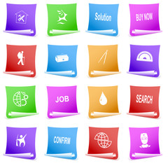 Vector set of paper template