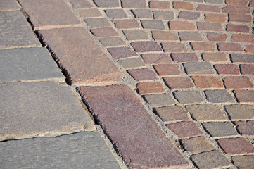 PAVIMENTAZIONE DEL CENTRO STORICO, TORINO.