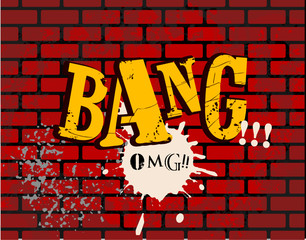 Grunge wall background, vector illustration