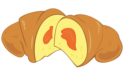 Croissant with jam