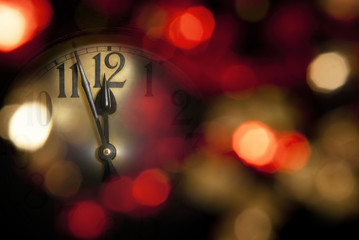 Obraz na płótnie Canvas nowego roku zegar