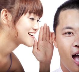 The gossip and wisper between man and woman