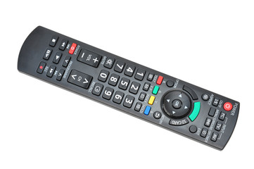 Television Remote Control On  White Background