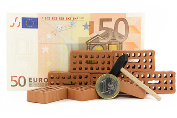 euro mit backstein