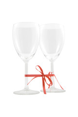 two empty glasses
