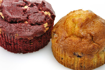 fresh muffins close up