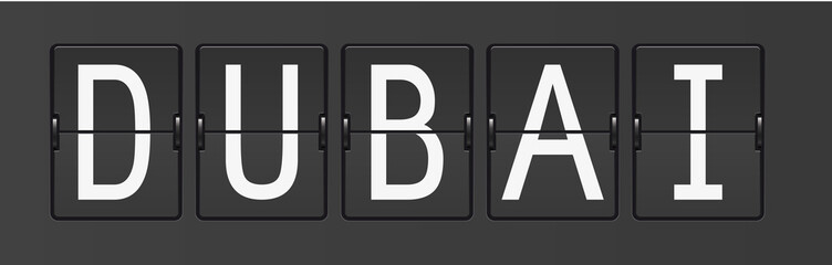 Anzeigetafel Dubai