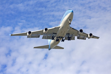 Airplane in midair
