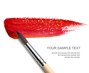 brash and red paint sketch